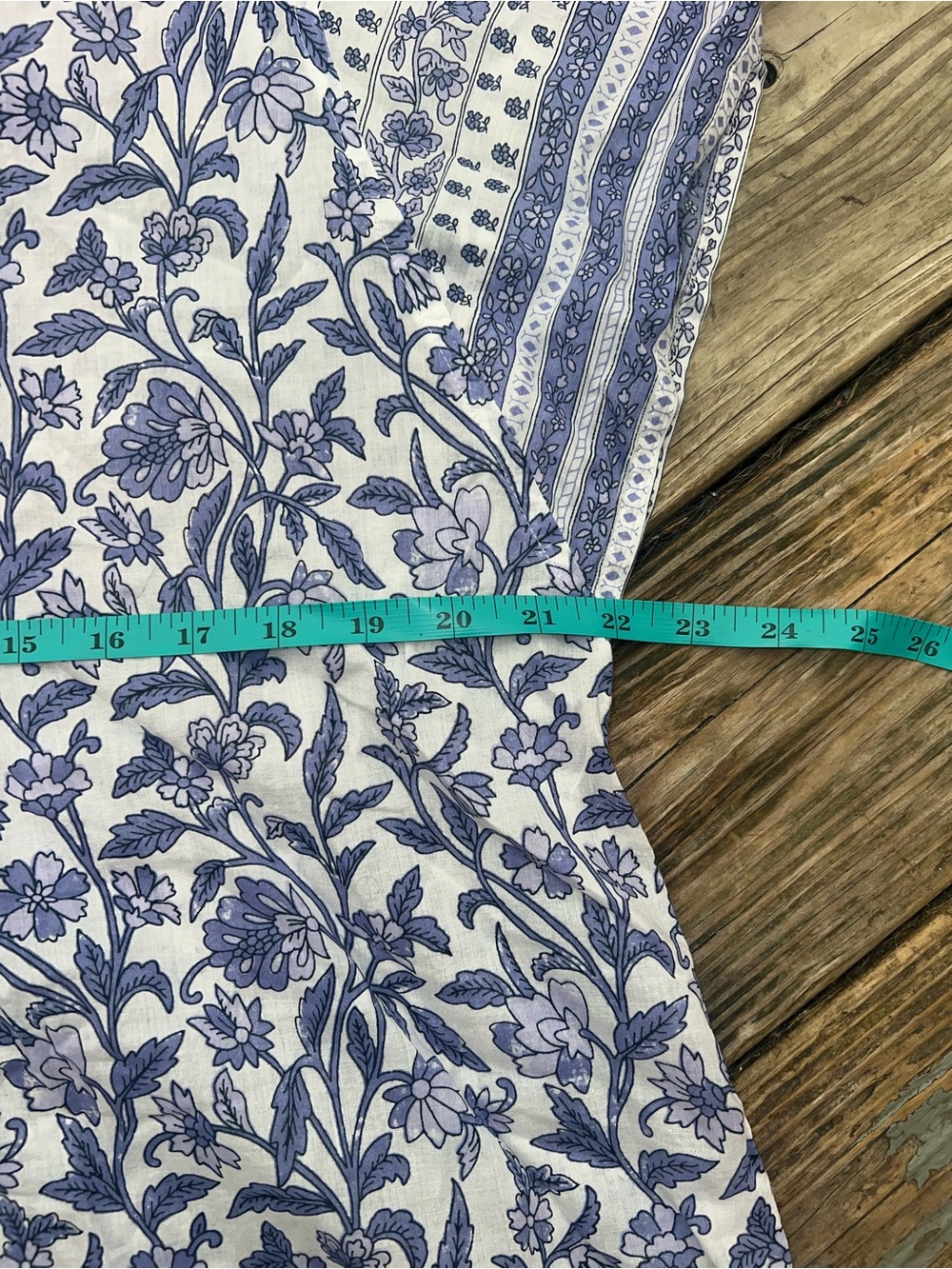 J. Jill Blue Floral Short-Sleeve Tunic - Picture 5 of 6